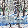 Snow Reflections Painting by Diane Phalen Snow Reflections Painting by Diane Phalen