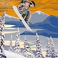 Snowboarder Air Painting by Sassan Filsoof Snowboarder Air Painting by Sassan Filsoof