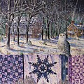 Snowy Indigo Evening Painting by Diane Phalen Snowy Indigo Evening Painting by Diane Phalen