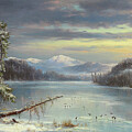 Snowy Landscape, 1868 by Regis Francis Gignoux by Regis Francis Gignoux