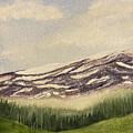 Snowy Mountain with Trees by Lisa Neuman