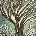Snowy yard Painting by Lisa Neuman Snowy yard Painting by Lisa Neuman
