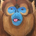 Snub Nose Monkey-Back at You Painting by Bill Manson Snub Nose Monkey-Back at You Painting by Bill Manson