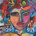 Sofia con Pajaro Painting by Elaine Elliott Sofia con Pajaro Painting by Elaine Elliott