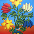 Soft Flowers with Vase  by Alan Kenny