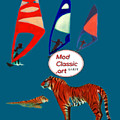 Sons of Sun Tigers ModClassic Art Painting by Enrico Garff Sons of Sun Tigers ModClassic Art Painting by Enrico Garff