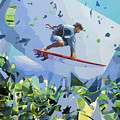 Kitesurfer - Painting by Uwe Fehrmann Kitesurfer - Painting by Uwe Fehrmann