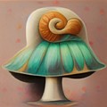 Spiral Shroom Digital Art by Vicki Noble Spiral Shroom Digital Art by Vicki Noble