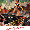 Spirit of 1943 - Vintage Steam Locomotive - Advertising Poster by Studio Grafiikka Spirit of 1943 - Vintage Steam Locomotive - Advertising Poster by Studio Grafiikka