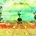 Spiritualized Life sculpture in Memorial Park, Jacksonville - watercolor ink Digital Art by Nicko Prints Spiritualized Life sculpture in Memorial Park, Jacksonville - watercolor ink Digital Art by Nicko Prints
