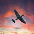 Spitfire flying at sunset Photograph by Andrew Lalchan Spitfire flying at sunset Photograph by Andrew Lalchan