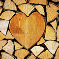 Stack of firewood with a wooden heart Photograph by Bernhard Schaffer Stack of firewood with a wooden heart Photograph by Bernhard Schaffer