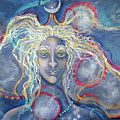 Star Woman The Lady Star Moon Painting by Feather Redfox Star Woman The Lady Star Moon Painting by Feather Redfox