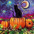 Starry Hallow's Eve Painting by Aja Trier Starry Hallow's Eve Painting by Aja Trier