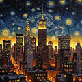 Starry Night over New York City by Alex Mir