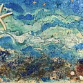 Starry Starfish Night Painting by Elaine Elliott Starry Starfish Night Painting by Elaine Elliott