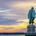 Statue of Captain John Smith and the James River at Sunset by Rachel Morrison