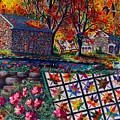 Stone Mill Autumn Crossing Painting by Diane Phalen Stone Mill Autumn Crossing Painting by Diane Phalen