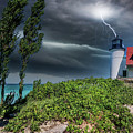 Storm at Point Betsie Lighthouse IMG_2623 Photograph by Michael Thomas Storm at Point Betsie Lighthouse IMG_2623 Photograph by Michael Thomas