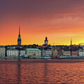 Stormy Sunset over Stockholm by Karen Smale