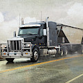 Stormy Weather Peterbilt Digital Art by Theresa Tahara Stormy Weather Peterbilt Digital Art by Theresa Tahara