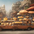 Street Pastry Cart Digital Art by Beverly Read Street Pastry Cart Digital Art by Beverly Read