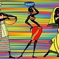 Stylized African Women Painting by Nancy Ayanna Wyatt Stylized African Women Painting by Nancy Ayanna Wyatt