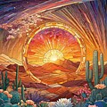 Stylized Arizona Sunet by Stephanie Fischer