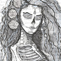 Sugar Skull Ghost Painting by K P Sugar Skull Ghost Painting by K P