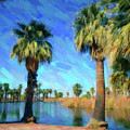 Summer palms Painting by Darrell Foster Summer palms Painting by Darrell Foster