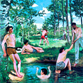 Summer Scene 1869 Painting by Frederic Bazille Summer Scene 1869 Painting by Frederic Bazille