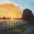 Summer Sunrise Painting by Merana Cadorette Summer Sunrise Painting by Merana Cadorette