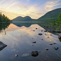 Summer Sunset at Jordan Pond by Kristen Wilkinson