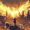 Summoning The Phoenix Painting by Tithi Luadthong Summoning The Phoenix Painting by Tithi Luadthong