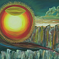 Sun meeting with the stream by Ofra Wolf