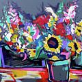 Sunflower Vase Painting by John Gholson Sunflower Vase Painting by John Gholson