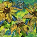 Sunflowers by the Sea Painting by Elaine Elliott Sunflowers by the Sea Painting by Elaine Elliott
