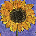 Sunflowers on Blue Mixed Media by Lisa Neuman Sunflowers on Blue Mixed Media by Lisa Neuman
