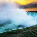 Sunrise at the Falls Photograph by Dee Potter Sunrise at the Falls Photograph by Dee Potter