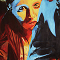 Sunrise Girl Diptyque Painting by Sv Bell Sunrise Girl Diptyque Painting by Sv Bell
