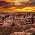 Sunset at Badlands National Park by Nick Zelinsky Jr