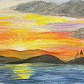 Sunset by the Shore Painting by Lisa Neuman Sunset by the Shore Painting by Lisa Neuman