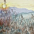Sunset Early Fall Painting by Luisa Millicent Sunset Early Fall Painting by Luisa Millicent
