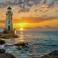Sunset lighthouse by Dave Sandt