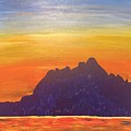 Sunset on Abiquiu Lake Painting by Christina Wedberg Sunset on Abiquiu Lake Painting by Christina Wedberg