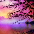 Sunset on the lake Mixed Media by Tatiana Travelways Sunset on the lake Mixed Media by Tatiana Travelways