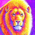 Sunset on the Savanna - African Lion Painting by Rebecca Wang Sunset on the Savanna - African Lion Painting by Rebecca Wang