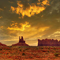 September 2025 Sunset Over Monument Valley by Alain Zarinelli