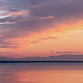 Sunset over the Mountains and Sea in Fiery Hues Photograph by Alexios Ntounas