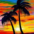 Sunset Palms Digital Art by Katrina Gunn Sunset Palms Digital Art by Katrina Gunn